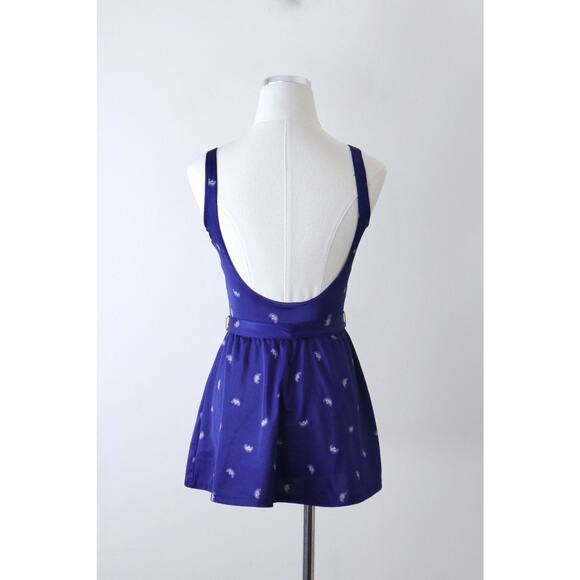 Vintage 1960s Size S Rose Marie Reid Skirted One Piece Bathing Suit Blue - Picture 5 of 9